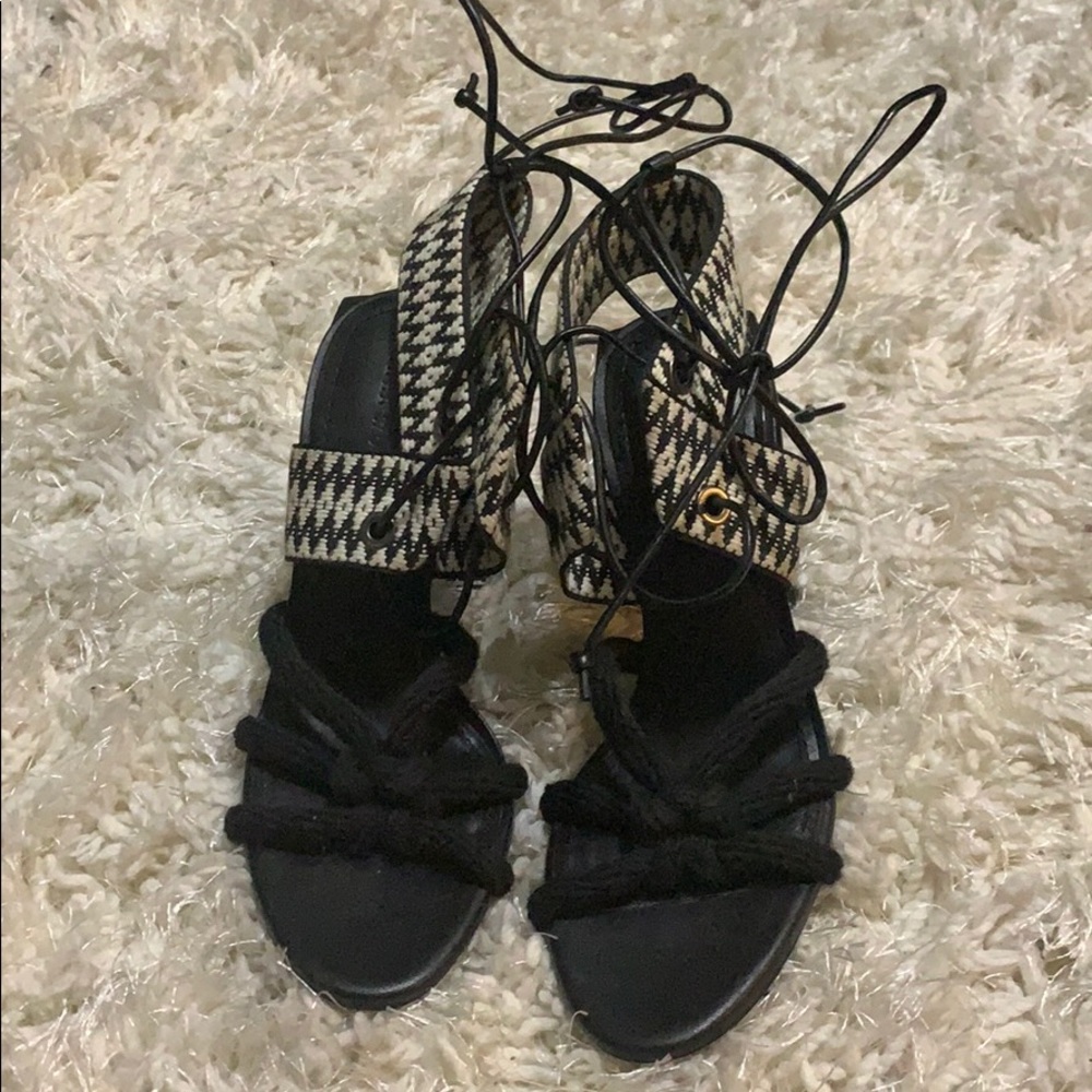 Zara lace up heel